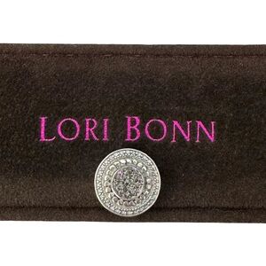 LORI BONN Sterling Silver Gemstone Slide Charm For Bracelet